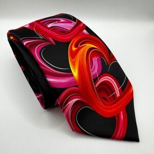 J. Garcia Ungrateful Dead Scales Collection 63 Mens Tie Red Pink Heart Silk